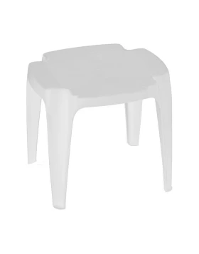Siusi coffee table by polypropylene in white color 42x37x38cm.