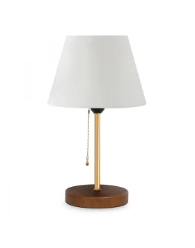 Tipton Megapap metallic/plastic/Mdf table lamp in white/golden/brown color 22x14x40cm.