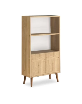 Βιβλιοθήκη μελαμίνης Cube Megapap χρώμα oak 60x24x110εκ.
