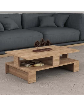Mansu Megapap melamine coffee table in natural beech color 80x50x27cm.