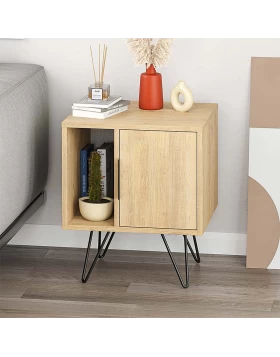 Glynn Megapap melamine night-stand in oak color 50,2x44,6x60cm.