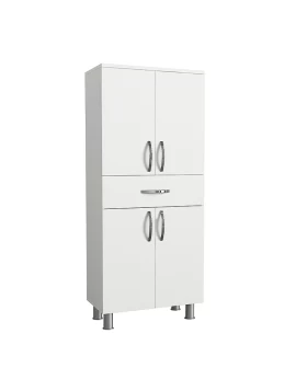 Montana Megapap melamine multipurpose cabinet in white color 59,4x31,5x140cm.