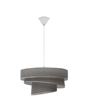 Nikita Megapap E27 fabric ceiling light in grey color 40x40x75cm.