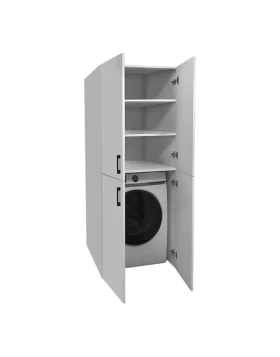 Millay Megapap melamine bathroom - laundry machine cabinet in white color 70x70x180cm.