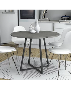 Rubes Megapap metallic - melamine table in anthracite color 120x120x78cm.