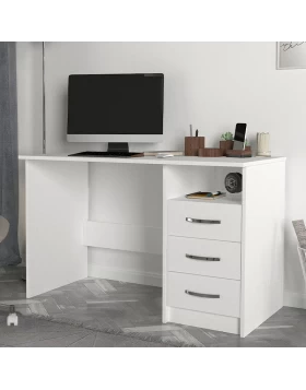 Eldoris Megapap melamine desk in white color 120x60x75cm.