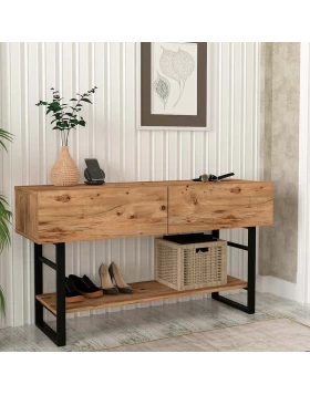 Κονσόλα μελαμίνης Aron Megapap χρώμα atlantic pine 138,8x41x75,7εκ.