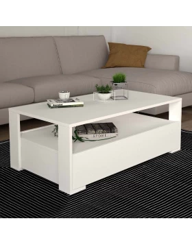 Balina Megapap melamine coffee table in white color 110x60x40cm.
