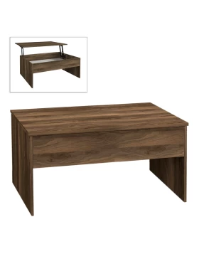 Devon Megapap coffee table with melamine polymorphic in walnut color 110x60x44,8cm.