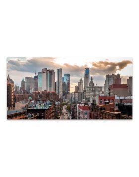Πίνακας σε καμβά New York Manhattan Megapap ψηφιακής εκτύπωσης 140x70x3εκ.