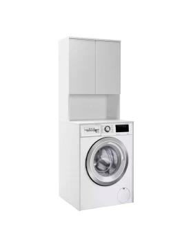 Ceza Megapap melamine washing machine furniture in white color 65x60x182cm.