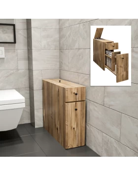Calencia Megapap melamine bathroom cabinet in oak color 20x60x55cm.