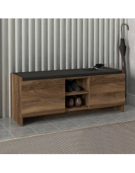 Παπουτσοθήκη Verly Megapap χρώμα καρυδί 110x33,2x43εκ.
