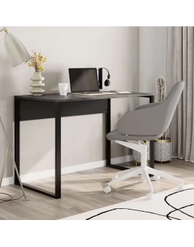 Inna Megapap melamine working desk in grey retro - silky black color 110x60x75cm.
