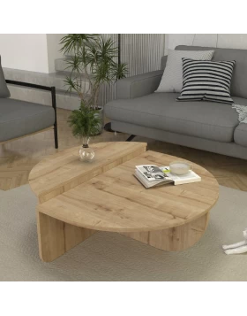 Nilvia Megapap melamine coffee table in sapphire color Ø85x35cm.
