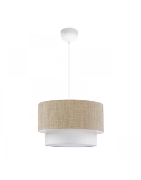 Whitehouse Megapap E27 fabric ceiling lamp in beige color 30x20x55cm.