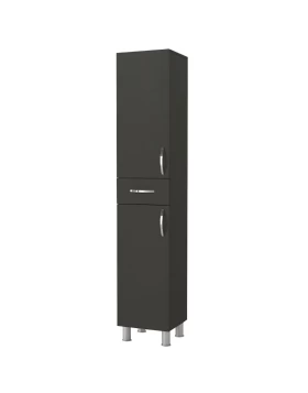 Selina Megapap melamine kitchen/bathroom cabinet in anthracite color 35x31x179cm.