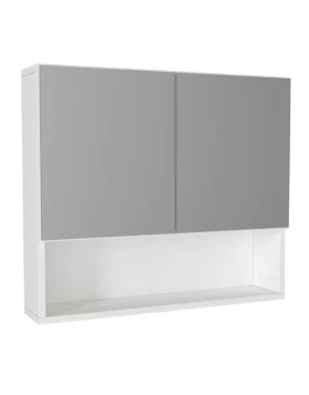 Melamine bathroom mirror Trama Megapap color white 75x16.8x65cm.