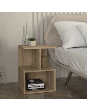 Entiero Megapap melamine nightstand in sapphire oak color 39.8x35x54.6cm.