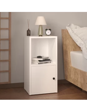 Κομοδίνο Vito Megapap χρώμα λευκό 34x30x66,4εκ.