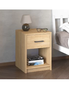 Scoty Megapap melamine nightstand in sapphire oak color 40.2x35.3x55cm.