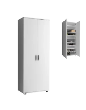 Eric Megapap melamine wardrobe - shoe rack white color 76x36x187cm.