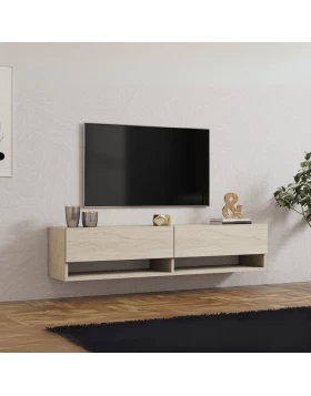 Arges Megapap melamine wall TV furniture in travertine color 140x29.6x30cm.