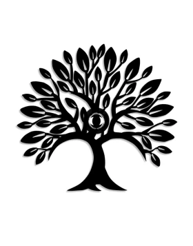Απλίκα τοίχου Tree Megapap E27 μεταλλική χρώμα μαύρο 50x9x46εκ.