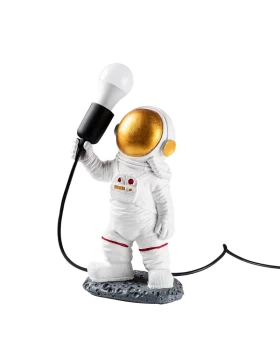 Φωτιστικό επιτραπέζιο Astronaut Megapap E27 πολυεστερικό χρώμα λευκό 20x15x32εκ.