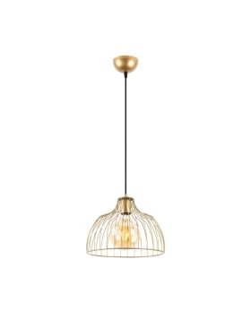 Treiso Megapap E27 metallic ceiling lamp in gold color Ø28x126cm.