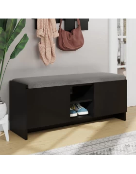 Zulla Megapap melamine entrance furniture in black color 110x37x43cm.