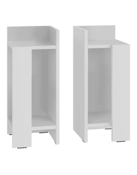 Elos Megapap melamine night-stand set in white color 25x27x60cm.