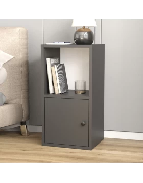 Vito Megapap melamine nightstand in anthracite color 34x30x66.4cm.