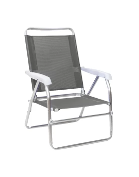 Alu Megapap aluminum beach chair in grey color 54x52x80cm.