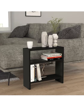 Silvanus Megapap melamine side table in black color 51x17,5x49cm.