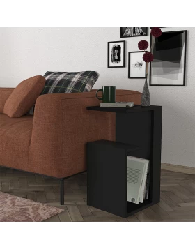 Rosana Megapap melamine side table in black color 35x29,5x60cm.