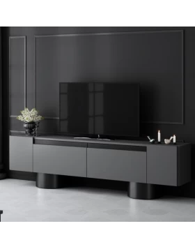 Έπιπλο τηλεόρασης Haven Megapap χρώμα ανθρακί 180x30x50εκ.