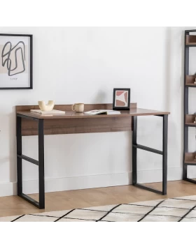 Γραφείο εργασίας Rana Megapap χρώμα καρυδί - μαύρο 120x60x78,8εκ.