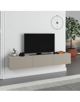 Έπιπλο τηλεόρασης επιτοίχιο Francy Megapap χρώμα sandstone 180x30x30εκ.