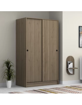 Regio Megapap melamine two slide doors wardrobe in concrete grey color 120x60x200cm.