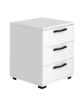 Roco Megapap melamine night stand in white color 40x39x57cm.