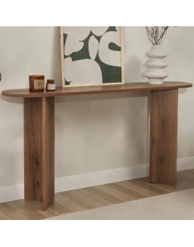 Sira Megapap melamine sideboard in walnut color 150x35x75cm.
