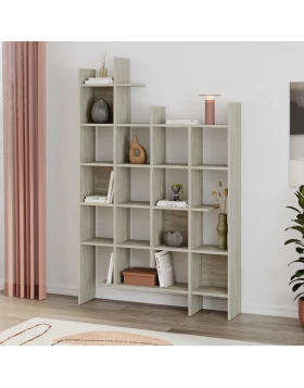 Βιβλιοθήκη Manco Megapap χρώμα travertine 122x25,5x188εκ.