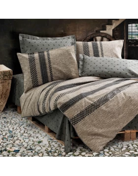 Arlo Duvet cover set 4 pcs Double 200x220 brown color