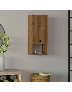 Mis Megapap melamine bathroom cabinet in walnut color 30x21.8x71cm.