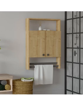 Ela Megapap melamine bathroom cabinet in sapphire oak color 60x15x87cm.