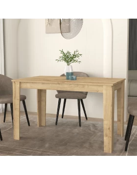 Darlen Megapap melamine dinner table in sapphire oak color 125x72x74cm.