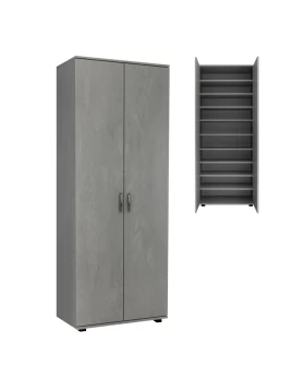 Eric Megapap melamine wardrobe - shoe rack concrete grey color 76x36x187cm.