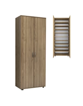 Eric Megapap melamine wardrobe - shoe rack walnut color 76x36x187cm.