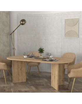 Τραπέζι Cortado Megapap χρώμα sapphire oak 200x90x74εκ.